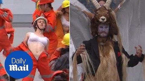 Abstract performance to celebrate Switzerland