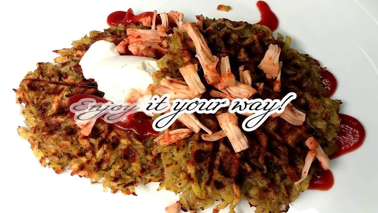 Hash browns in waffle iron vegan and glutenfree recipe YouTube