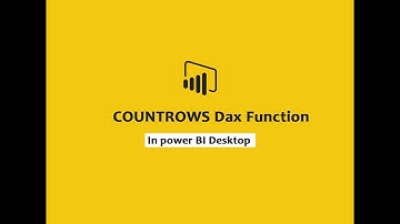 COUNTROWS function (DAX) - DAX function COUNTROWS - DAX Online Training