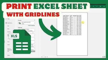 How To Print Excel Sheet With Gridlines | Print Excel With Gridlines