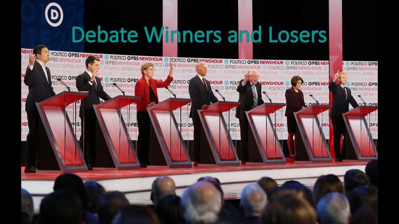 Opinions on Debate Winners and Losers (Continued); Yang's new polling, twitter followers etc.