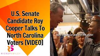 U.S. Senate Candidate Roy Cooper Talks To North Carolina Voters