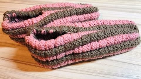 DIY KNIT Phentex Stripes Slippers