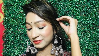 Poilaboishak Makeup Look 2021( ১লা বৈশাখ ১৪২৮)/Soft Makeup For Beginners❤️#letslearnbeginners screenshot 2