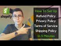 How To Set Up Your Shopify Refund & Shipping Policies In 5 Minutes | Dropshipping 2021