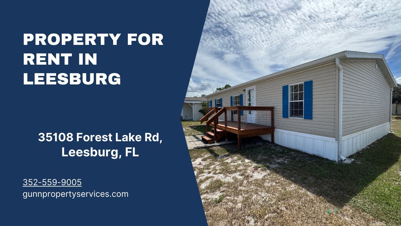 3 Bedrooms/ 2 Bathrooms Mobile Home for Rent in Leesburg FL |  35108 Forest Lake Rd