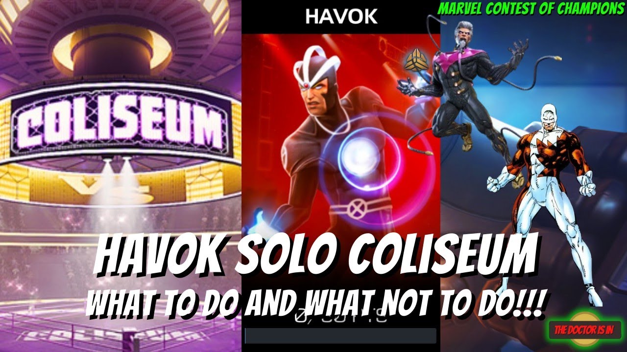 Как сражаться с Хавоком в одиночной игре MCOC на Колизее — что можно и чего нельзя делать, а такж...