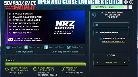 Opening and Closing Launcher Possible Solution (Soapbox Race World)