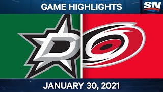 NHL Game Highlights | Stars vs. Hurricanes - Jan. 29, 2021