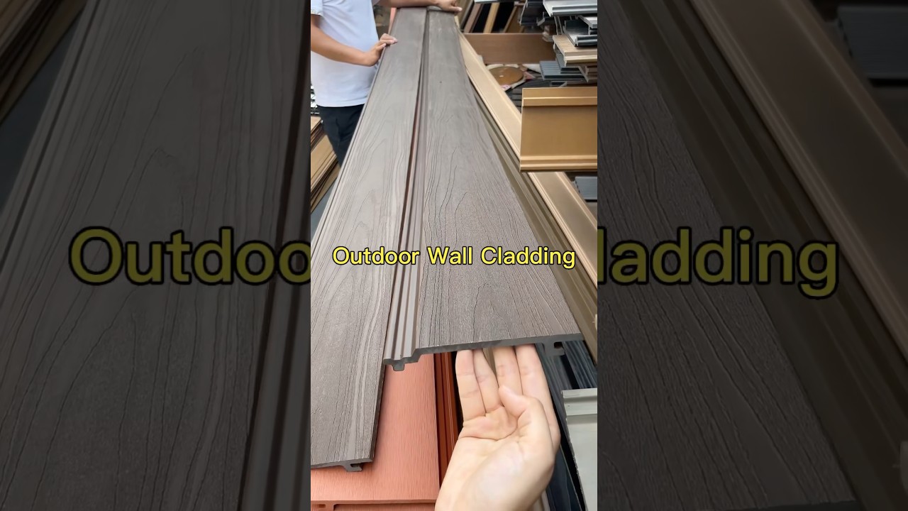 Waterproof Moisture-Proof WPC Outdoor Wall Panels Wood Texture Exterior Wall Cladding 