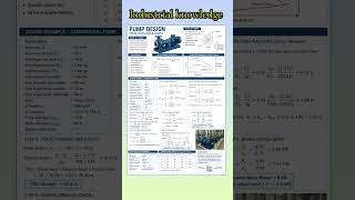 Pump design and calculation #technology #automobile #chemistry #pump #industrial #interview #song