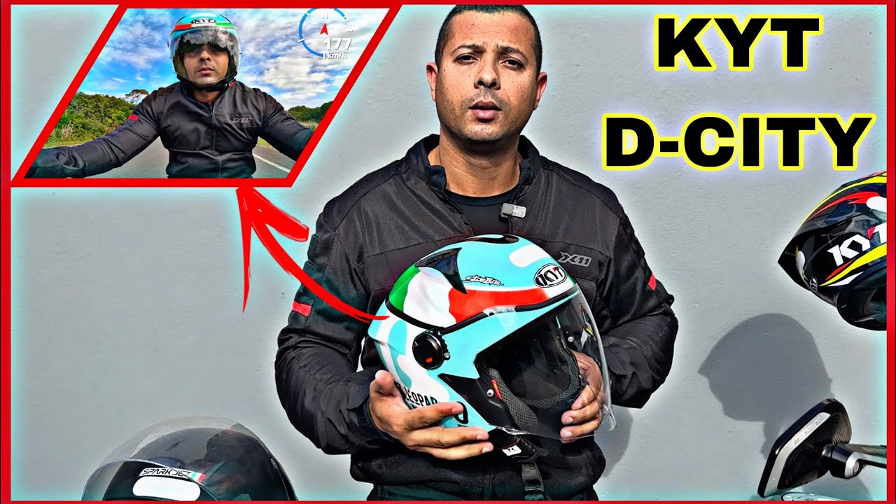 LANÇAMENTO CAPACETE KYT D-CITY/ÓTIMO ACABAMENTO, DESIGN E PREÇO COMPETITIVO/ADEUS AGV BLADE