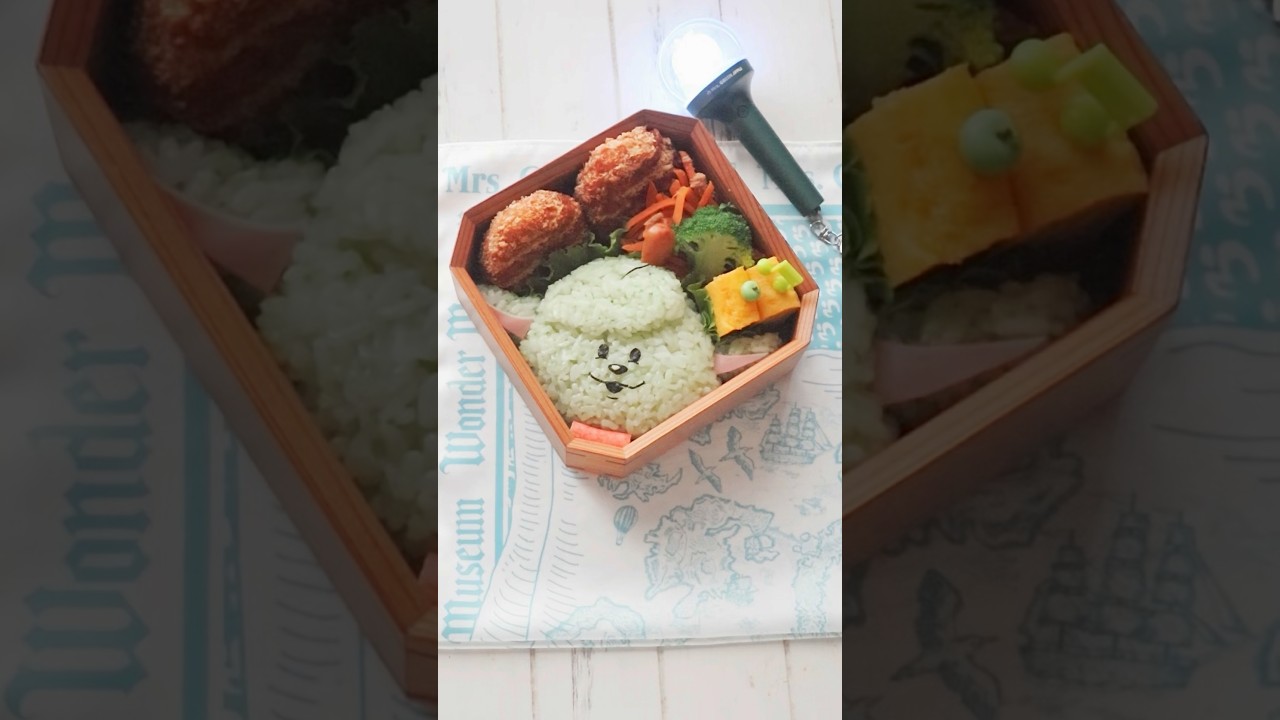 Mrs. GREEN APPLEの国立ライブ、ゼンジンに行って来たのでメメルのお弁当作りました! #お弁当 #キャラ弁 #メメル#MrsGREENAPPLE#ミセスグリーンアップル
