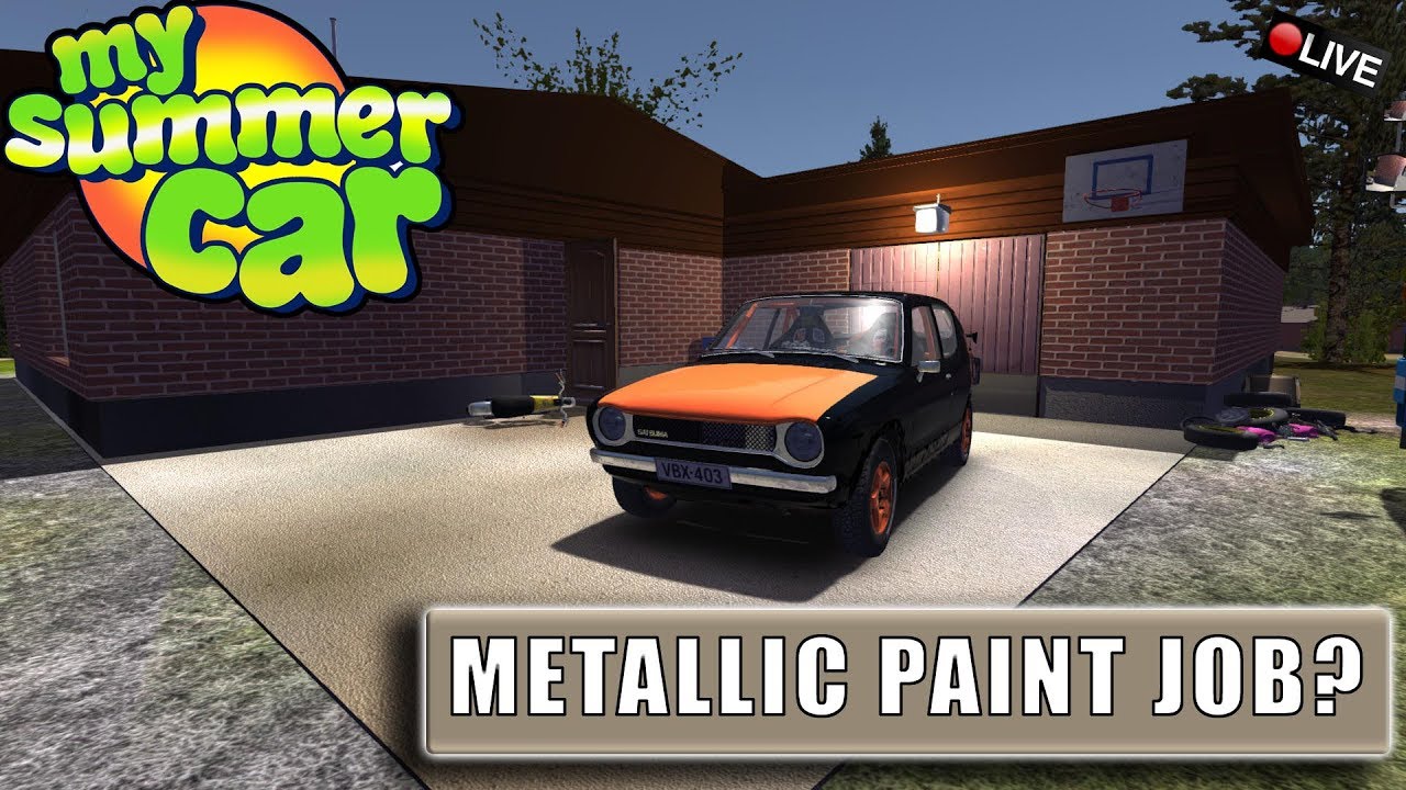 "METALLIC PAINT JOB?" My Summer Car LIVE YouTube