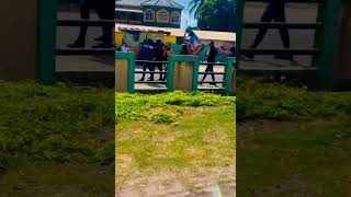 Police moving around Spanish Town after the death of a area leader  #cops #jcf #police  #jamaica