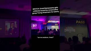 Vivek Ramaswamy gets booed off stage by young conservative Republicans #republican #fdt #fafo #maga