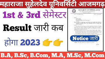 msdsu university result 2023|maharaja suheldev university azamgarh result 2023 |Ba, BSc result 2023