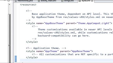 Android tutorial for beginners   104   Working with styles and themes