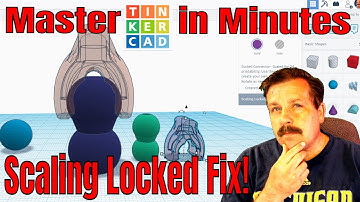 Enable Scaling on Tinkercad Locked Connectors & Shapes Slick Trick