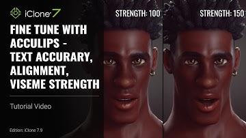 iClone 7.9 Tutorial - Fine tune with AccuLips: Text Accuracy, Alignment, Viseme Strength