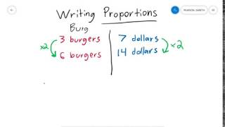 Writing Proportions