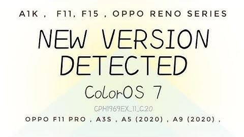 Oppo f11 and f11 pro getting colour Os7 (Andriod10) update official