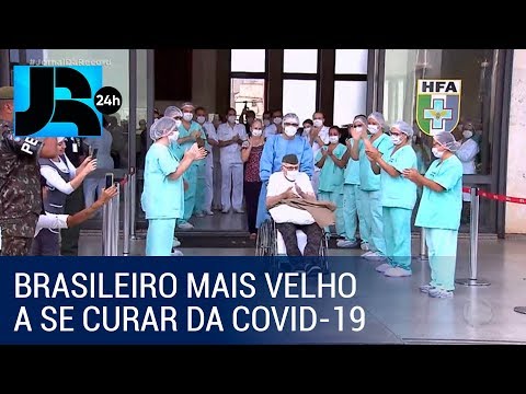 Paciente mais velho do Brasil a se curar da covid-19 tem alta do hospital