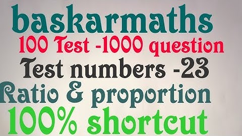 Day:23//Test -23//Tnpsc group 4 maths Target (25/25)//Ratio and proportion //@baskarmaths