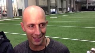 Offensive coordinator Mike Bajakian talks about quarterback play