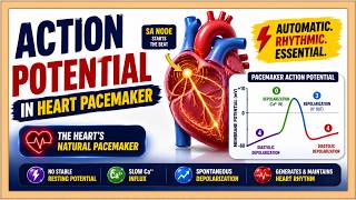 Action Potential in Heart Pacemakers Explained in 5 minutes | Phases & Ion Channels Made Easy