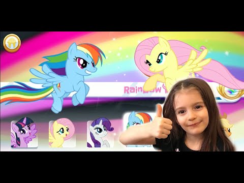 Видео: Проходим сложный уровень My Little Pony Радужные гонки