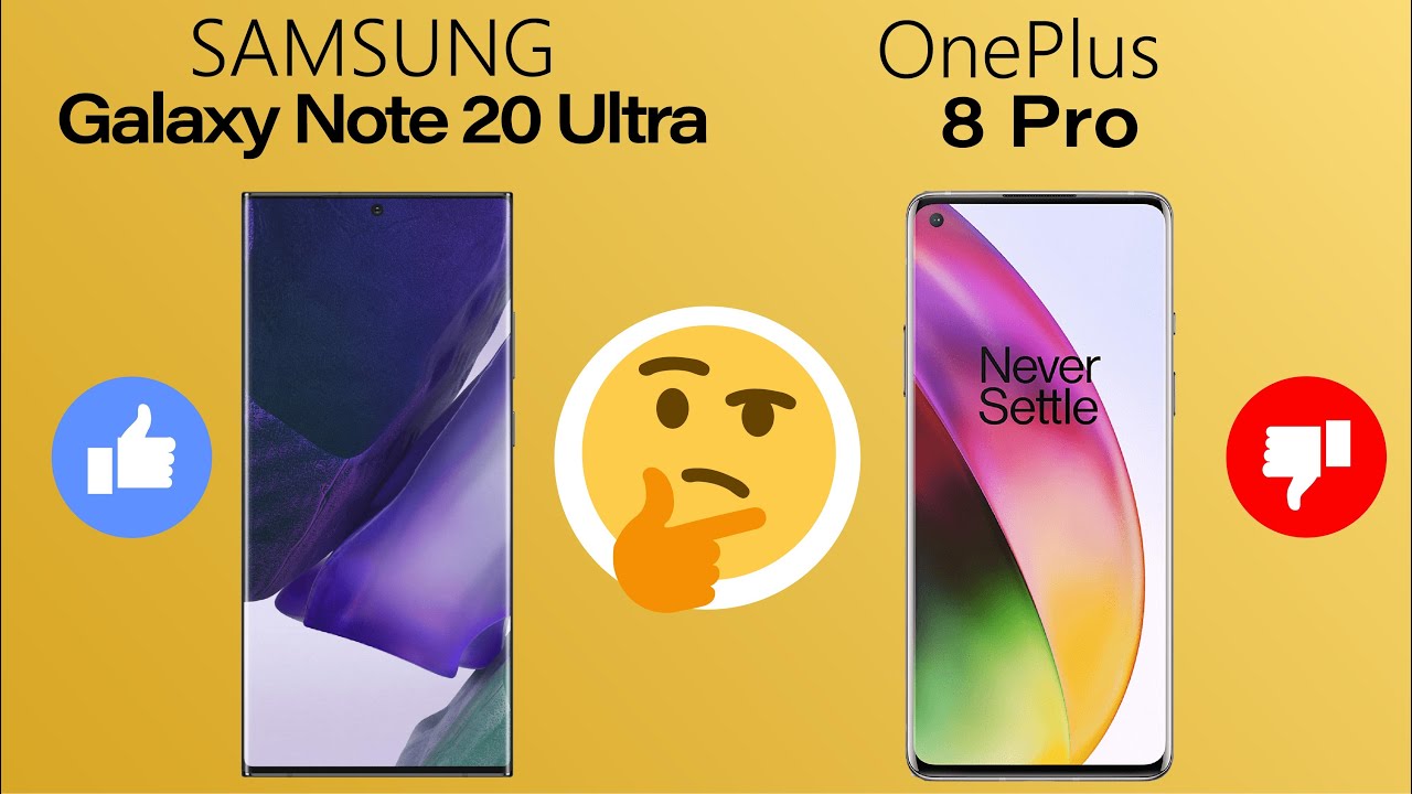 Smartphone comparison/// Samsung Galaxy Note20 Ultra vs OnePlus 8 Pro ///