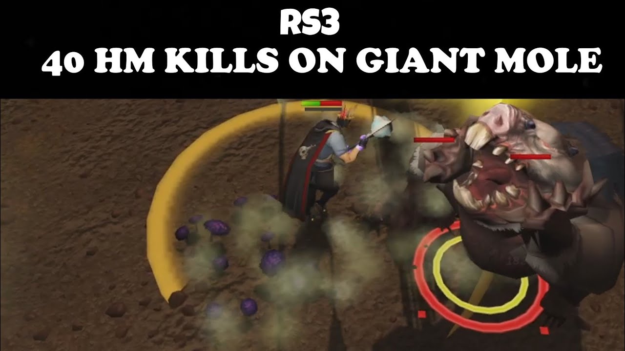 40 HM Kills On The Giant Mole Looking For Pet - RuneScape 3
