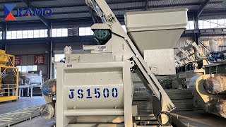 JS1500 Concrete Mixer HZS75 And HZS90 Concrete Batching Plant Main Mixer