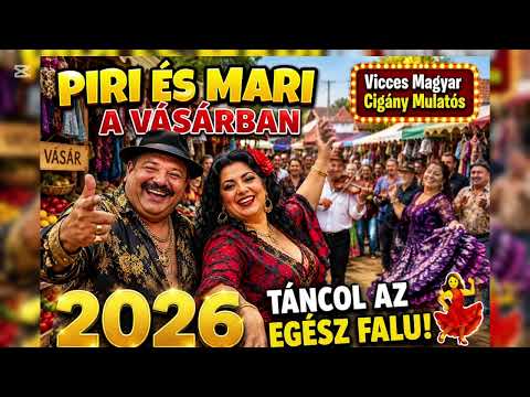 PIRI ÉS MARI A VÁSÁRBAN ???? | Vicces Magyar Cigány Mulatós 2026 | Táncol az Egész Falu! ????