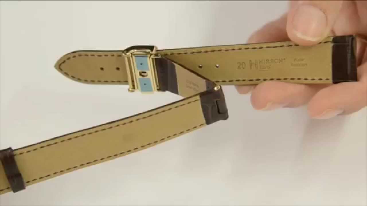 Bracelet De Montre En Cuir Veau Lisse Marron - Boucle Déployante Papillon XXL - Neuf Avec étiquettes