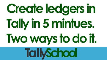 How to create ledgers in Tally