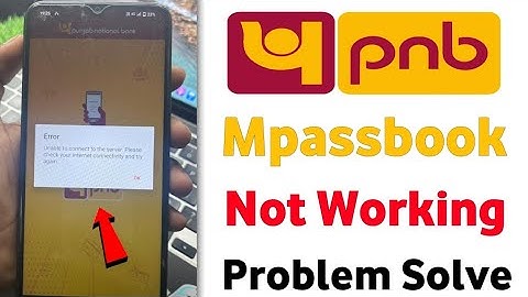 pnb bank mpassbook not working | pnb bank mpassbook open nhi ho raha hai | pnb bank mpassbook