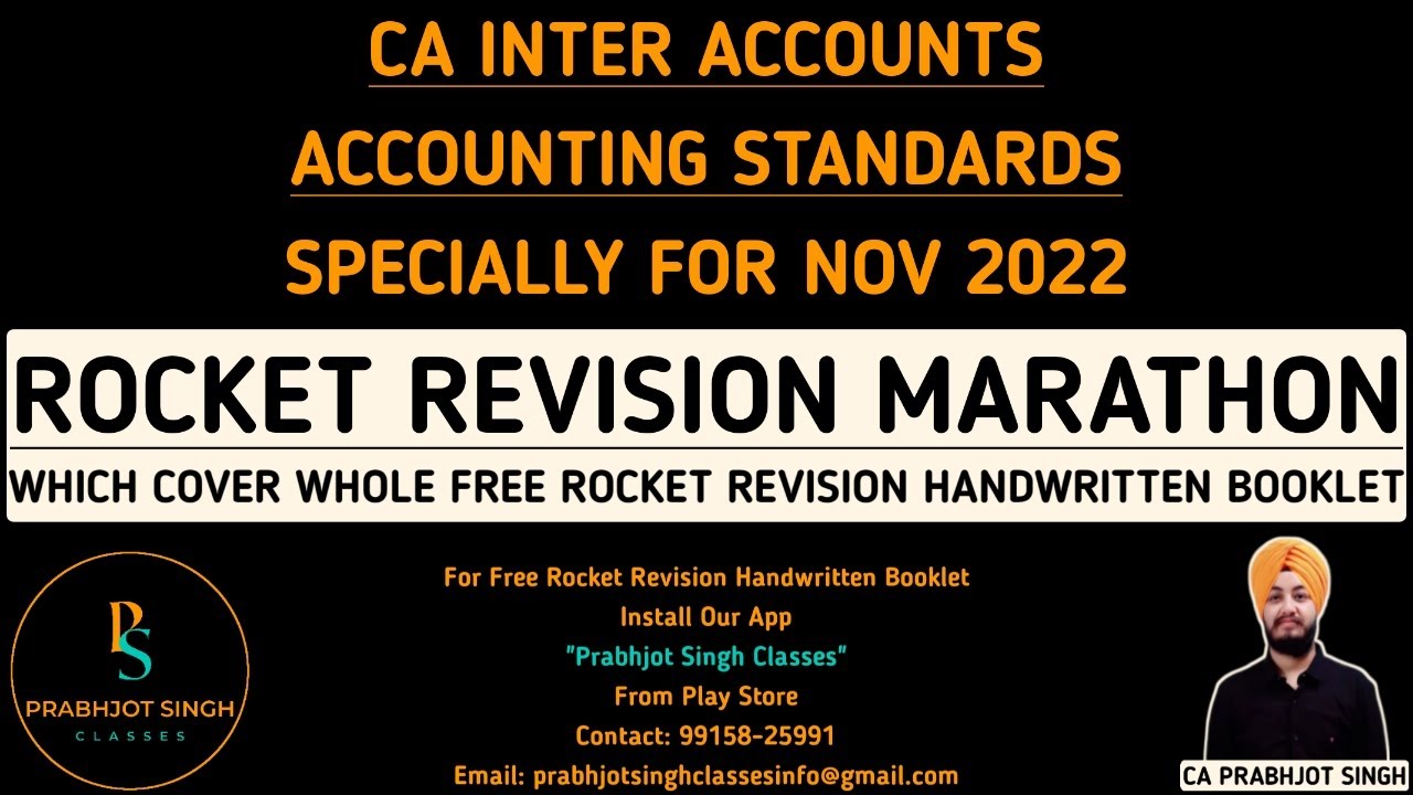 CA INTER Accounts Accounting Standards Rocket Revision Marathon | Nov ...