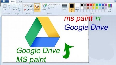 How to Draw Google drive Logo In Ms Paint