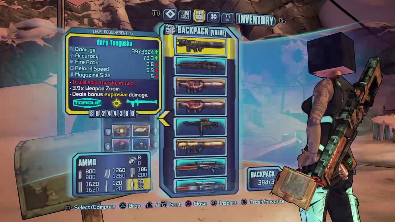 Borderlands 2 Unlimited Inventory Space Youtube