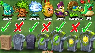 Pvz 2 Challenge  All Chinese Plants *3 POWER UP vs Team Gravestones  Who Will Win?