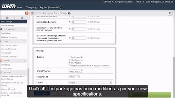 How to edit or delete packages in WHM? - HOSTIMUL
