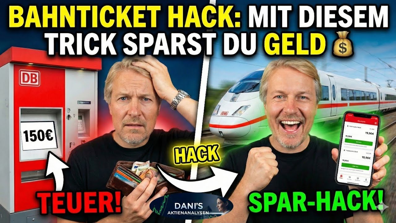 Bahnticket günstiger! Mit diesen Tricks sparst du richtig Geld! Bahn Ticket Hacks lernen und sparen!