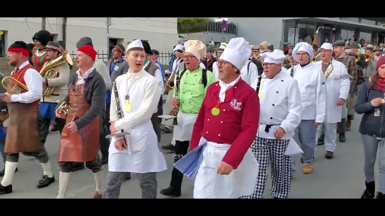 Bozner Bergsteigermarsch(mit Gesang) - Imster Schemenlaufen 2024 Festzug - Stadtmusik Imst
