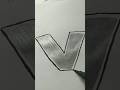 letter V drawing #drawing #art #youtubeshorts  #shorts #shortsfeed #brushpen