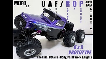 SCX24 - MOFO RC UAF/ROP 6X6 BUILD: STAGE 2 - REVEAL - PAINT, BODY, DETAIL, & LIGHTS