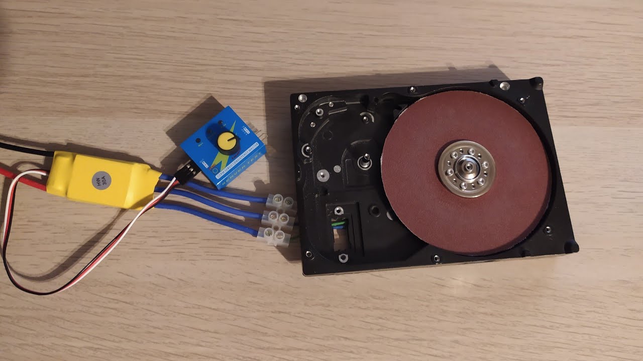 Awesome DIY HDD grinder Make Grinder From Old Hard Drive YouTube