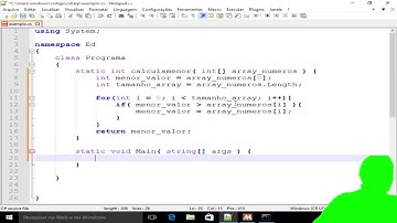 Estrutura de Dados: Aula prática Localizar menor valor em um array   Aula 05