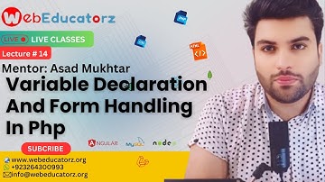 Variable Declaration And Form Handling In Php | Lecture # 14 | Asad Mukhtar
